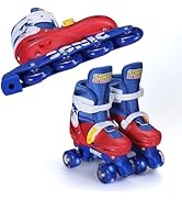 Barbie 2in1 Kids Roller Skates, Transform from Quads to Inlines Skates, Durable Hardshell Boot, L...