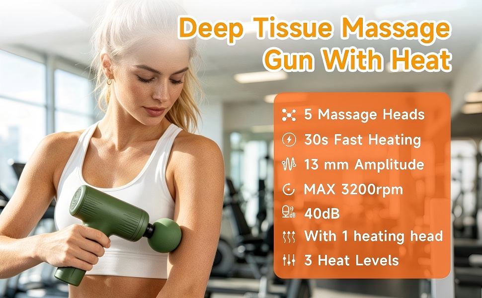 percussion massager handheld massage gun heated massage gun massage gun with heat