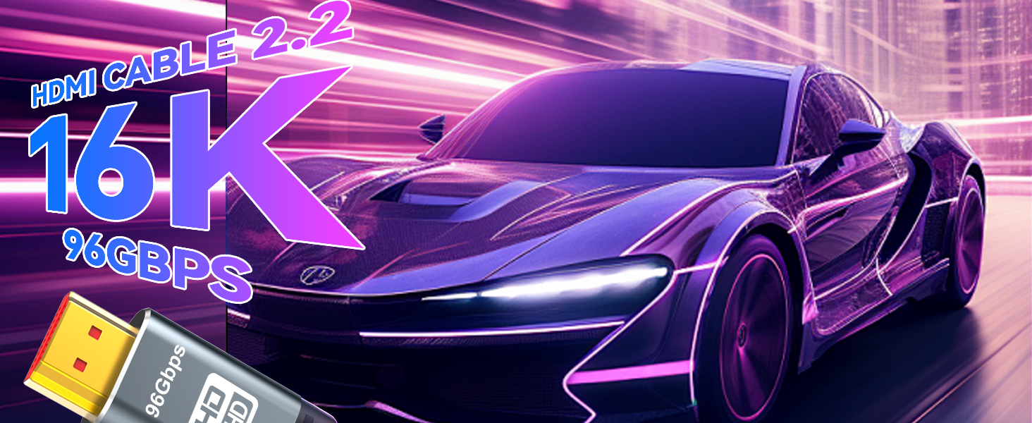 HDMI 2.2 cable 3ft 6ft 10ft 3 6 10 ft feet foot hdmi cables 2.2