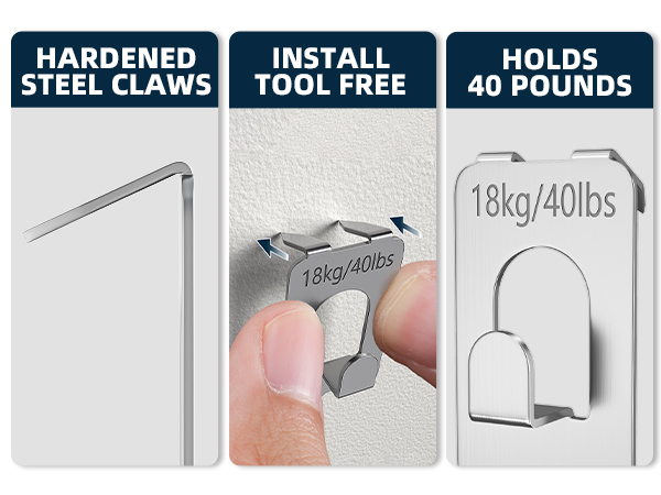 claw picture hangers for drywall