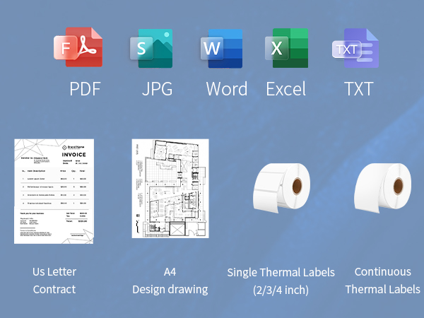 Compatible with many label paper size