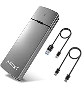 ANEXT M.2 NVME NGFF SSD Enclosure Adapter Tool-Free, RTL9210B Chips, USB C 3.1 Gen 2 10Gbps NVME,...