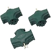 ETL Listed 3 Outlet Grounding Adapter, BTU Three Plug Outlet Adapter Splitter, Heavy Duty Grounde...