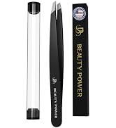 Beauty Power Tweezers for Women Facial Hair: Ultra Precision Tweezers for Women &amp; Men, Sharp Slan...