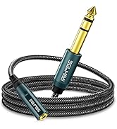 SOLMIMI 1/4 to 1/8 Headphone Jack Adapter, 4 Feet 6.35mm Male to 3.5mm Female Stereo Adapter Cabl...