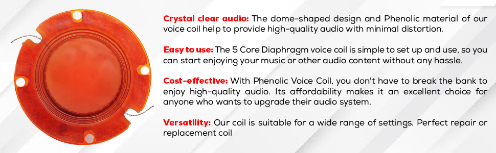 voice coil,voice coil replacement,diaphragm voice coil,replacement diaphragm voice coil