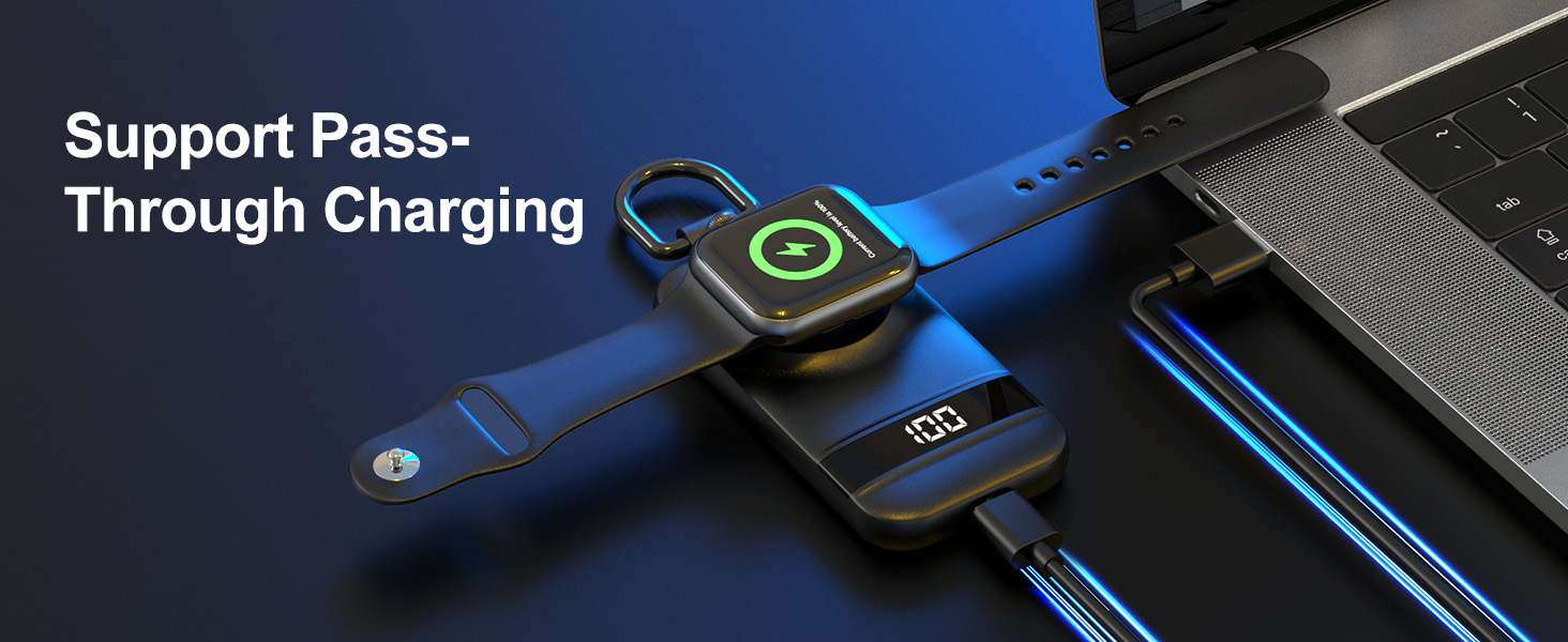 Portable Charger for Apple Watch Fast Charging iWatch working Camping Travel Essentials Accessories