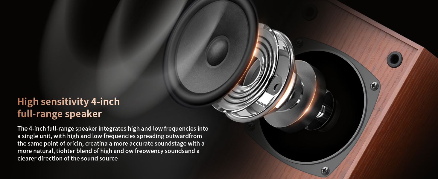 With 4-inch passive speakers