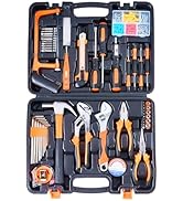 160-Piece Tool Set, General Household Hand Tool Kit, Auto Repair Tool Box with Plastic Toolbox St...