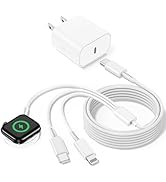 for Apple Watch Charger Fast Charging,Upgraded 3 in 1 iWatch Chargers Multi Cable Cord 6FT with 2...
