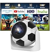 Mini Projector with WiFi and Bluetooth, 4K Support 180° Rotation, Auto Focus &amp; Keystone Portable ...