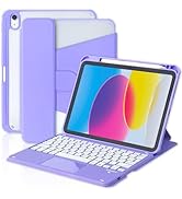MePadKey Touchpad Keyboard Case for iPad Air 11 inch M2/Air 5th 4th Generation, 360 Degree Rotati...