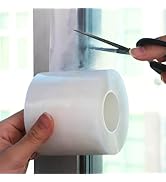 Transparent Window Insulation for Winter Weather Sealing Tape 3 Inch x 35 Yards Weather Stripping...