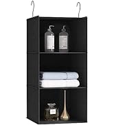 DonYeco Hanging Closet Organizer and Storage 3-Shelf, Easy Mount Foldable Hanging Closet Wardrobe...