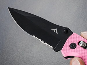FLISSA Folding Pocket Knife with Clip, Glass Breaker and Seatbelt Cutter