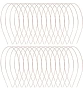 30 Pack Bulk 1.5MM Golden Thin Plain Blank Hard Copper Plated Wire Round Base Metal Headbands Ski...