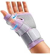 CAMBIVO Thumb Brace with Adjustable Straps, Breathable Wrist Support with Open-Palm for Arthritis...