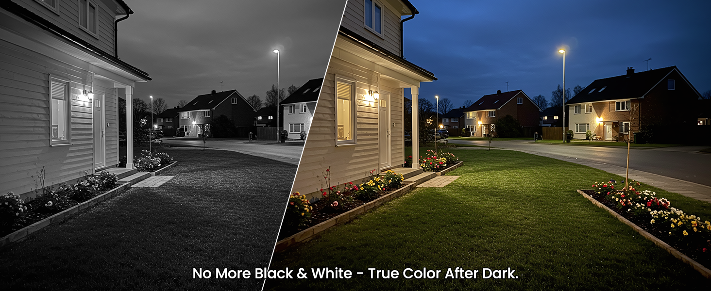 AOQEE Y8 outdoor camera is equipped with white lights to provide color night vision