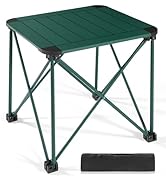 Tesouro Folding Camping Square Table with Carry Bag, Lightweight Aluminum Square Table for Outdoo...