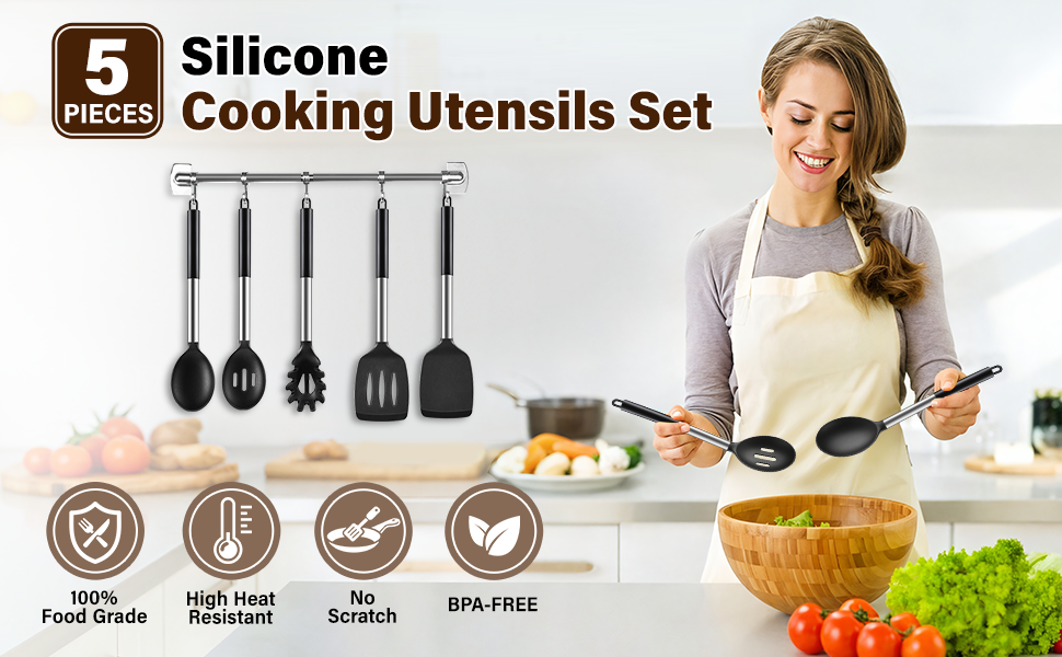 silicone cooking utensils set