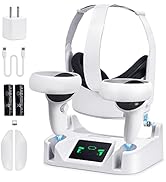 Charging Dock for Meta Quest 2,VR Charging Station for Oculus Quest 2 Touch Controller and VR Hea...