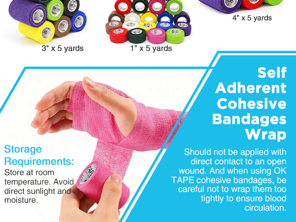 SELF ADHERENT COHESIVE BANDAGE WRAP