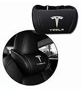 CoolKo Tesla Model S X 3 Y Car Headrest Neck Pillow Support Memory Foam Ergonomic Design Accessor...