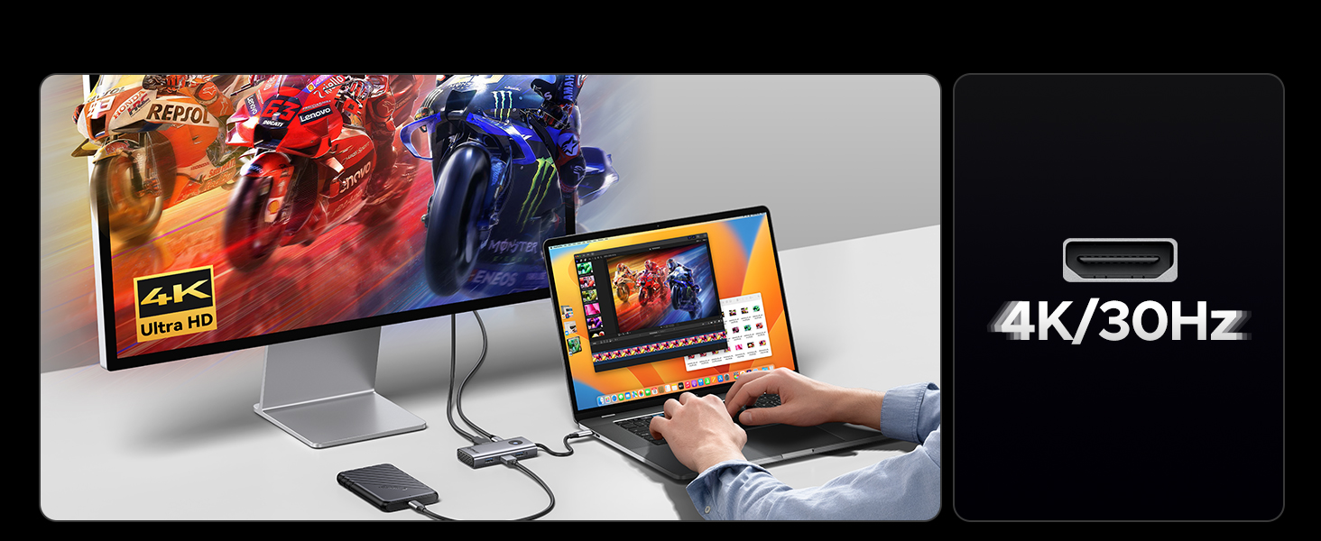USB C Docking Station with 4K HDMI
