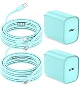 iPhone 14 13 12 Charger Fast Charging 10 ft(Green), [MFi Certified] 2Pack 20W Fast Charger iPhone...