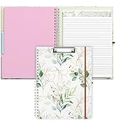 Rimilak Spiral Clipboard Folio with Refillable Lined Notepad, 14.5 x 9.8Inch, Hardcover Clipboard...