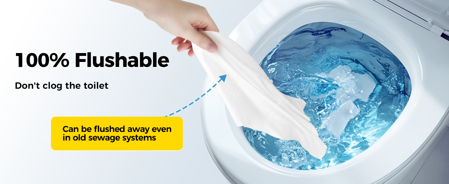 100% Flushable Don&amp;#39;t clog the toilet