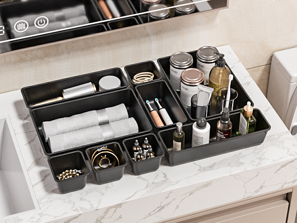 bathroom drawer organizer