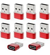 USB to USB C Adapter 10 Pack,USBC Female to A Male Car Charger,Type C Converter for iPhone 16 16e...