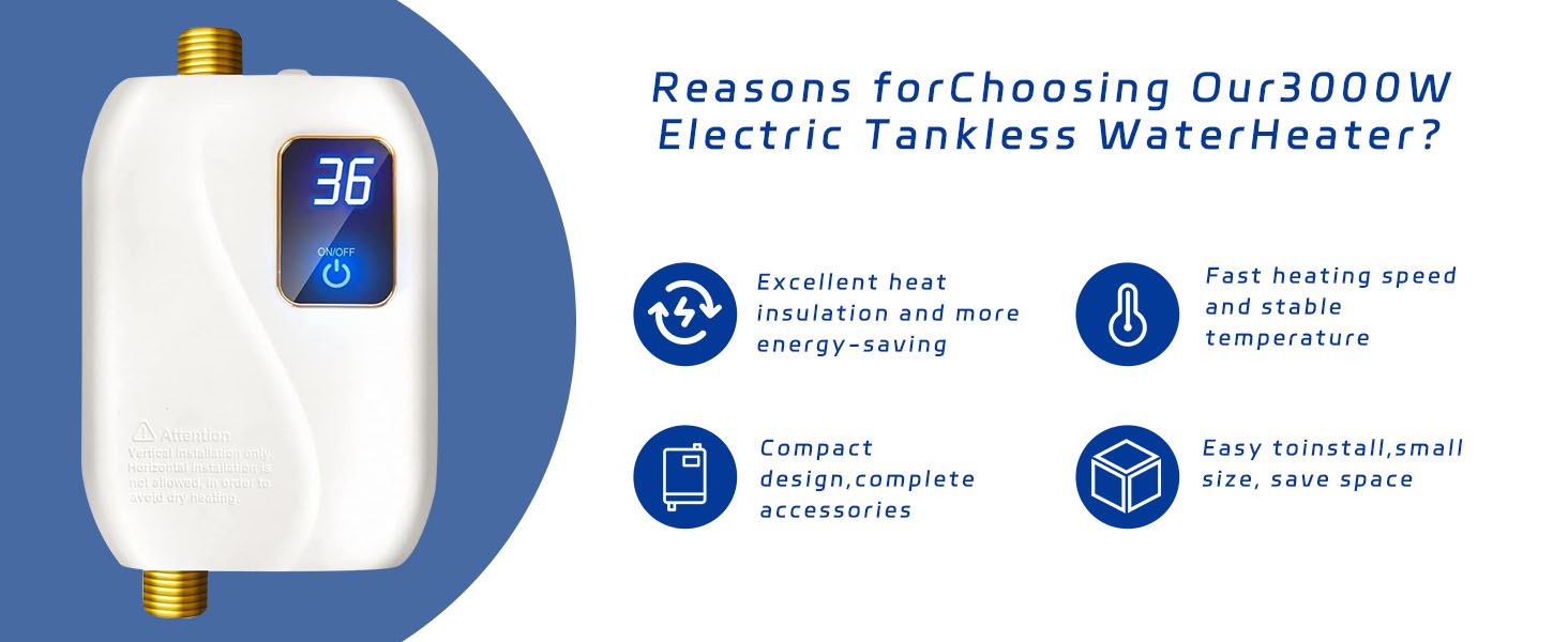 3000W Instant Water Heater Under Sink