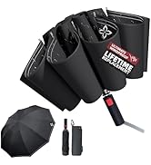 LILAC Large Travel Inverted Umbrella, 54 Inch 10 Ribs Windproof for Rain &amp; Sun, Reverse Automatic...