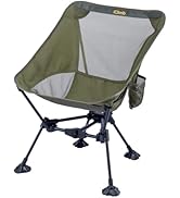iClimb Ultralight Compact Camping Folding Beach Chair with Anti-Sinking Large Feet and Back Suppo...