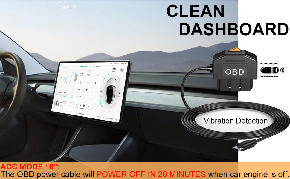 OBD2 Dashcam charger