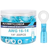 haisstronica Heat Shrink Ring Terminals 1/4
