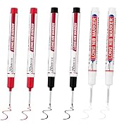 LYXMYGS 6 PCS Long Head Deep Hole Marker Pens,20mm Long Nib Marker, Longs Nose Markers, Waterproo...