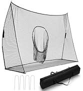 KMFurnila Golf Net, 10 x 7Ft Golf Practice Net for Backyard with Carry Bag, Sturdy Training Aid f...
