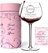 30TH Birthday Gifts for Her, Vintage 1995 Engraved Wine Glass, 30 Year Old Birthday Decorations F...