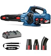 DongCheng Leaf Blower, 650 CFM 40V Cordless Leaf Blower with 2 * 4.0Ah Batteries and Charger, Var...