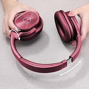 zihnic ANC 919 red Bluetooth headphone