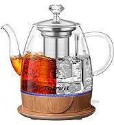 Topwit Electric Kettle Glass, For Hot Water, Tea and Coffee Dual Purpose Design, BPA-Free, 1L Pou...