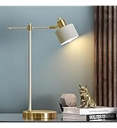 OYEARS Modern Industrial Desk Lamp for Reading LED 22.2“ Metal Table Lamp Light for Office Bedroo...