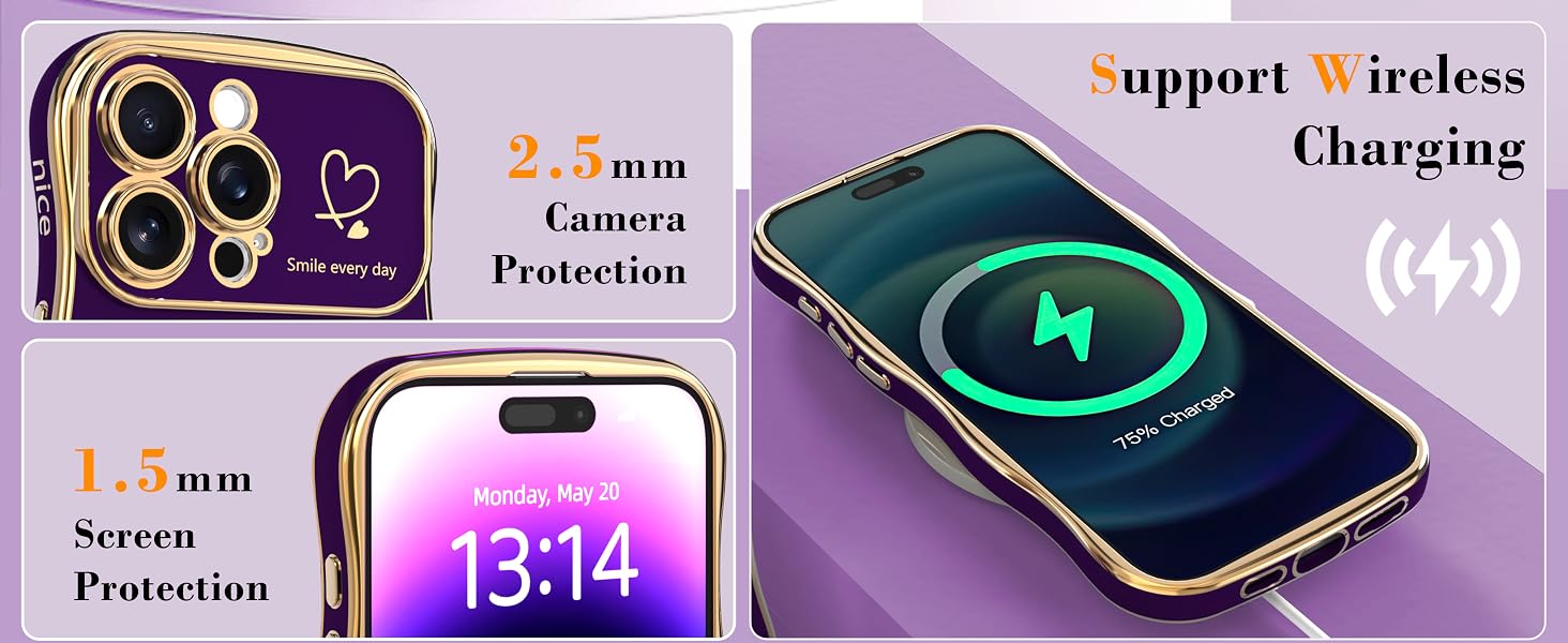 2.5mm Camera Protection 1.5mm Screen Protection Support Wireless Charging