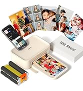 4x6 Photo Printer, CP4100 Photo Printer for iPhone &amp; Android with 108 Sheets &amp; 2 Cartridges, Wi-F...