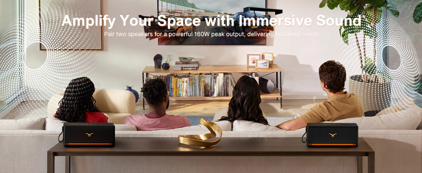 Wireless Stereo Pairing with Stage GoFree Max Speakers