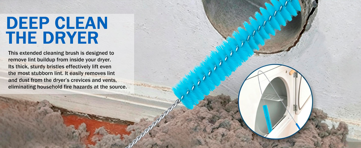 Dryer Vent Cleaner Kit - Compatible Universal Vacuum Attachment Hose with Most Vacuum Cleaner