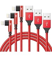3Pack 90 Degree Lightning Cable, iPhone Charger Cable 6ft, [Apple MFi Certified] Long Fast Chargi...